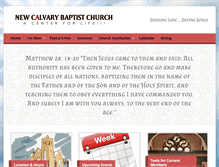 Tablet Screenshot of newcalvarybaptist.org